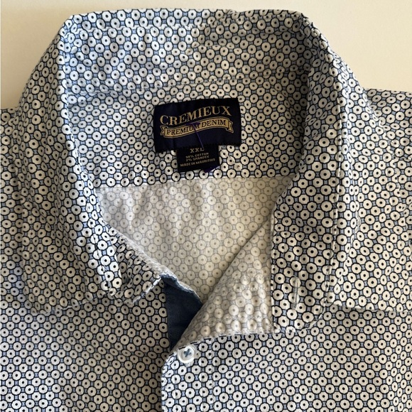 Daniel Cremieux Blue and White Casual Button Down Shirt Size XXL - Picture 2 of 4